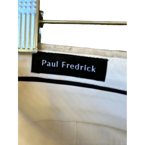 Paul Fredrick‎ Mens 100% Linen Beige Pleated Shorts 38W 10" inseam - Picture 6 of 8